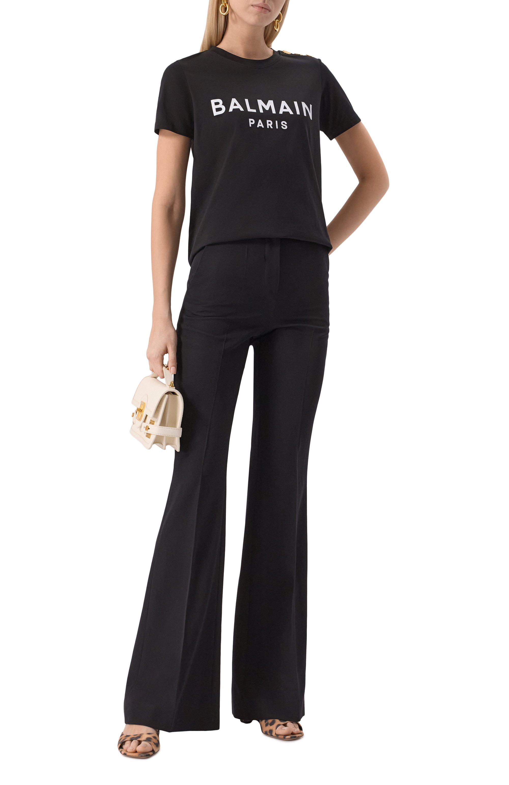 Хлопковая футболка BALMAIN, арт. BF1EF005/BB02, фото 2