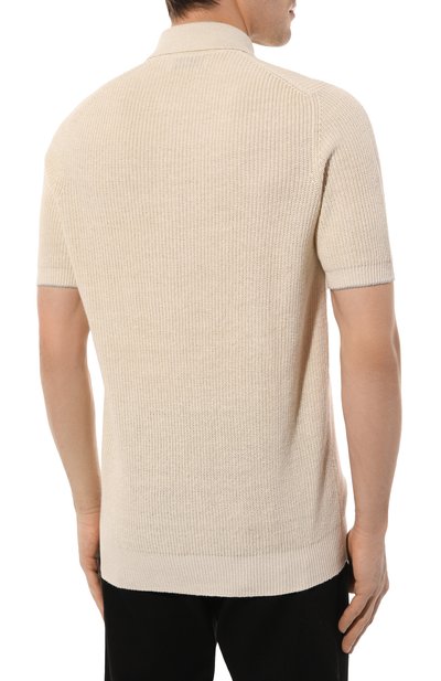 Поло изо льна и хлопка BRUNELLO CUCINELLI, арт. M2L70B2292, фото 4