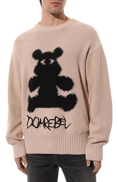 Свитер из шерсти и хлопка DOMREBEL бежевого цвета по цене 35050 руб., арт. BEARCL0PS/KNIT SWEATER, фото 3 Свитер из шерсти и хлопка DOMREBEL, арт. BEARCL0PS/KNIT SWEATER, фото 3