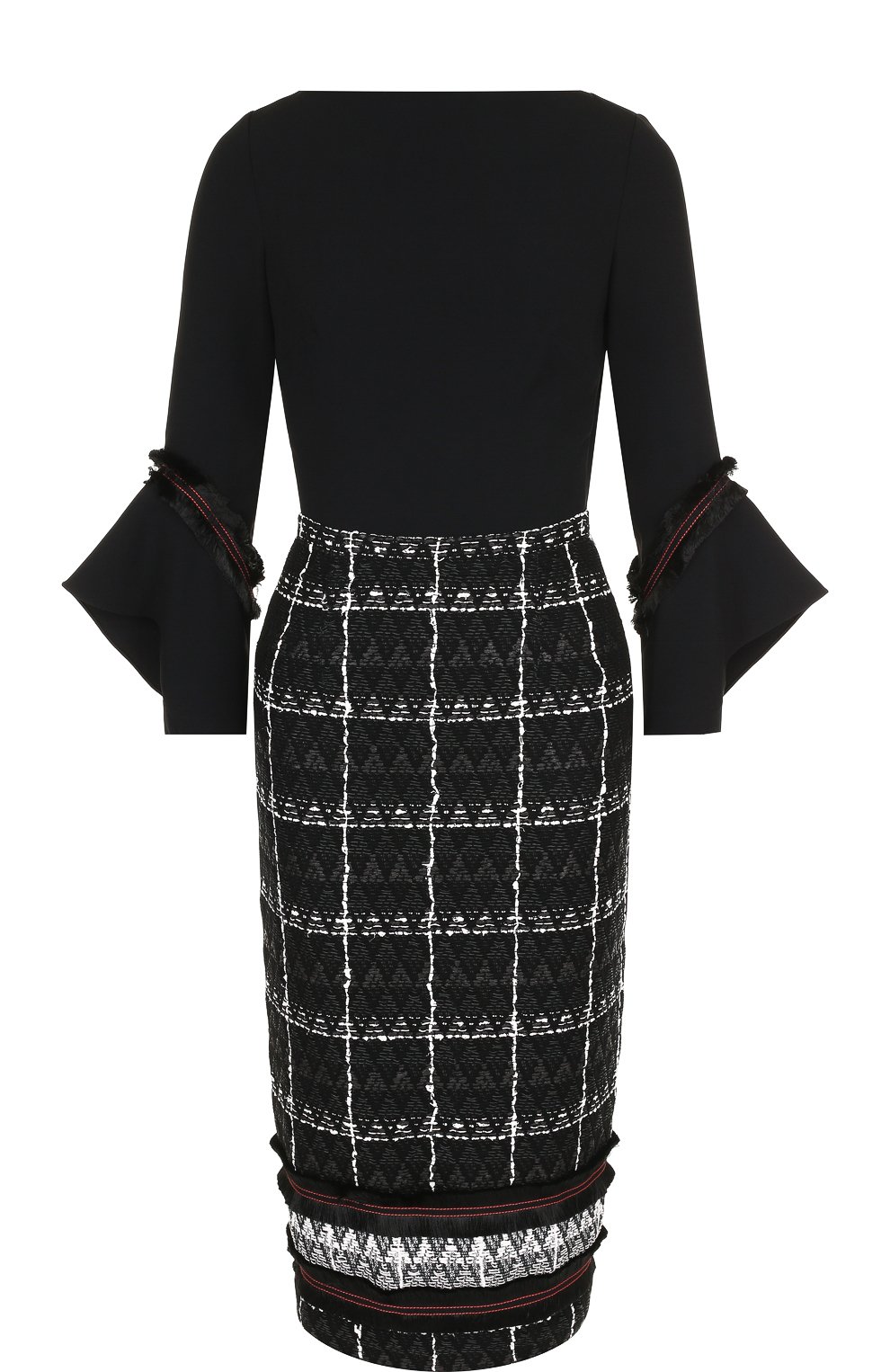 Приталенное платье-миди из смеси хлопка и шерсти ROLAND MOURET, арт. PW18/S0409/F8076, фото 1