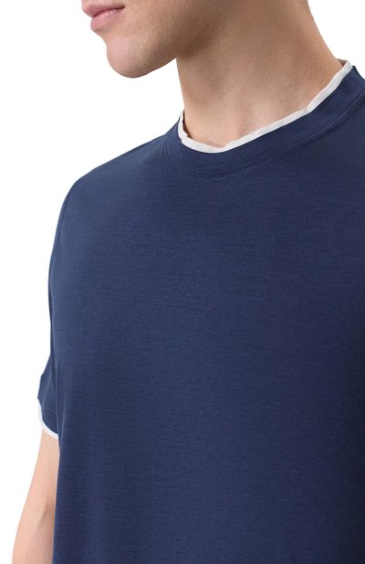 Футболка из шелка и хлопка BRUNELLO CUCINELLI, арт. MD8217427W, фото 5