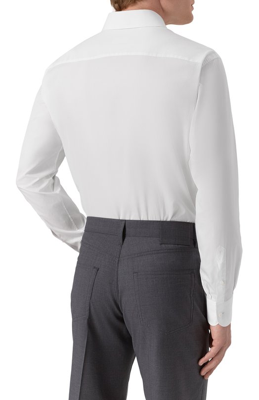 Хлопковая сорочка Brioni RCB40M/P90C3 Белый  RCB40M/P90C3 Фото 4
