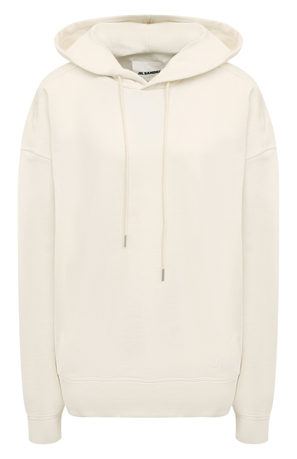 Хлопковое худи JIL SANDER кремового цвета по цене 52750 руб., арт. JPPU707515-WU248608, фото 1 Хлопковое худи JIL SANDER, арт. JPPU707515-WU248608, фото 1