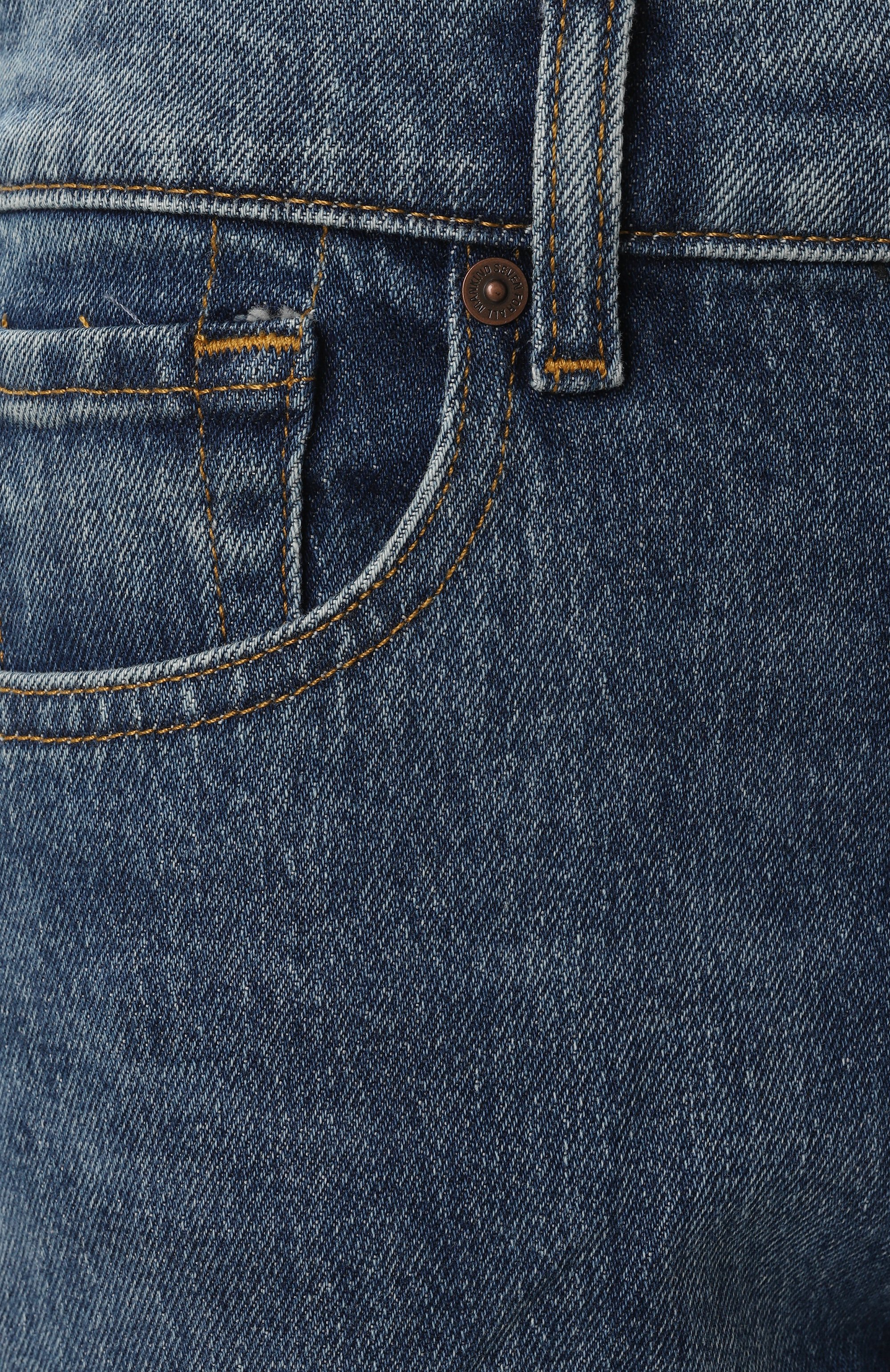 Джинсы 7 FOR ALL MANKIND синего цвета по цене 24150 руб., арт. JSSTC100JA, фото 6 Джинсы 7 FOR ALL MANKIND, арт. JSSTC100JA, фото 6