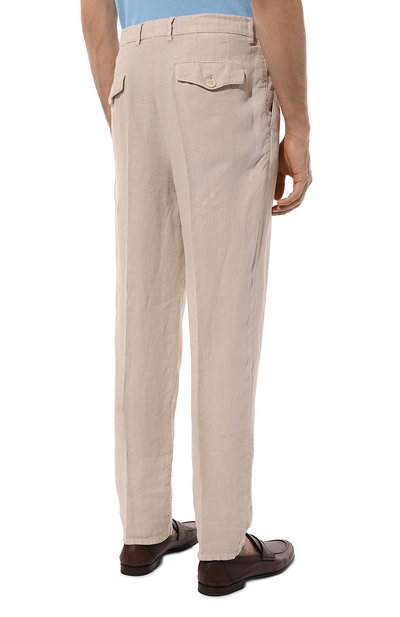 Льняные брюки BRUNELLO CUCINELLI бежевого цвета по цене 91950 руб., арт. M243DB2260, фото 4 Льняные брюки BRUNELLO CUCINELLI, арт. M243DB2260, фото 4