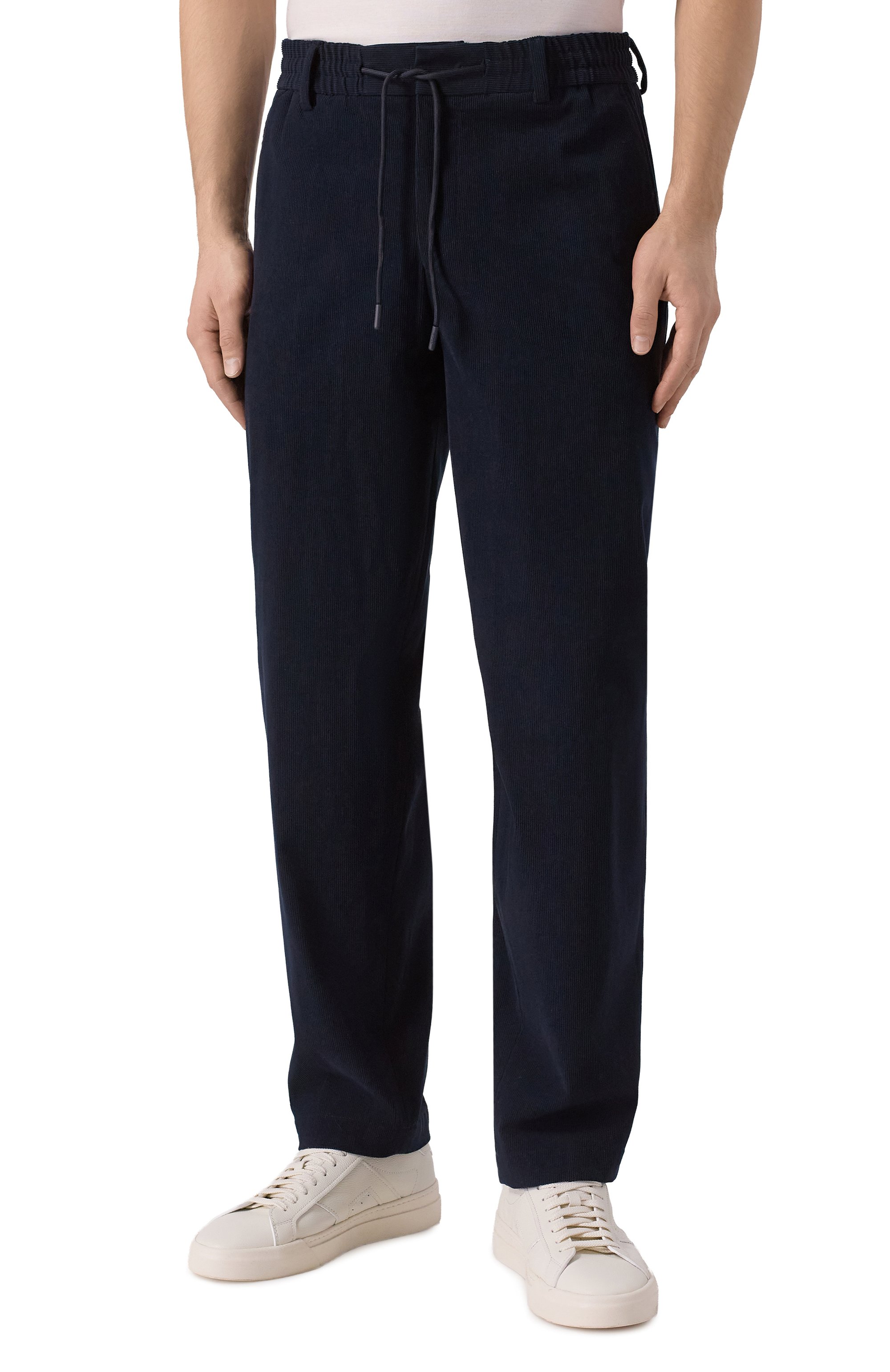 Вельветовые брюки BOSS темно-синего цвета по цене 26950 руб., арт. 50549390, фото 3 Вельветовые брюки BOSS, арт. 50549390, фото 3