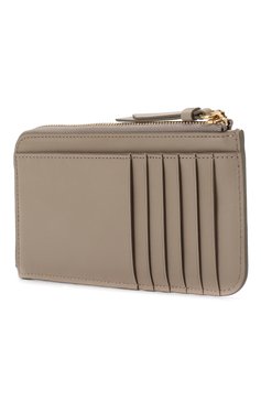 Женский кожаный футляр для кредитных карт chloé c CHLOÉ серого цвета, арт. CHC19SP057A37 | Фото 2 (Статус проверки: Проверена категория; Материал: Натуральная кожа; Нос: Не проставлено; Материал сплава: Проставлено)