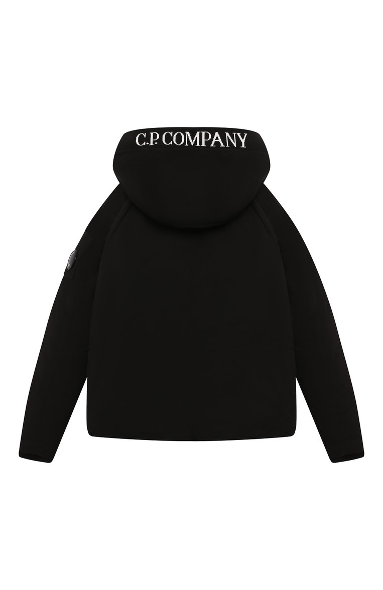 Детского пуховик C.P. COMPANY черного цвета, арт. CUS00H/L3A84/10-14 | Фото 2 (Материал подклада: Синтетический материал; Рукава: Длинные; Материал внешний: Синтетический материал; Мальчики Кросс-КТ: Пуховик-верхняя одежда; Кросс-КТ: Зима; Ростовка одежда: 10 - 11 лет | 140 - 146см, 16 лет | 164 см, 13 - 15 лет | 158 см)