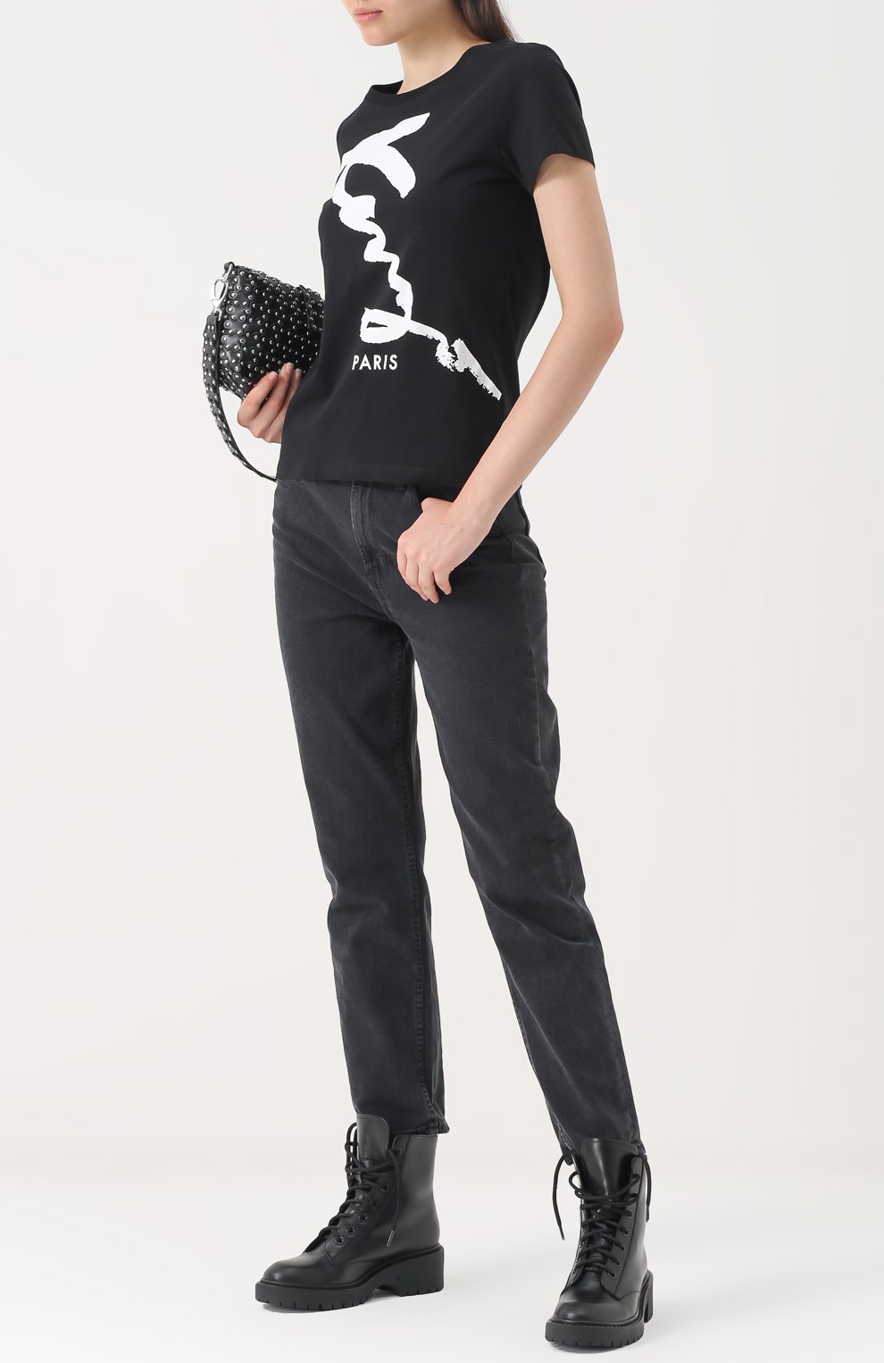 Кожаные ботинки на шнуровке KENZO, арт. F762BT341L62, фото 2