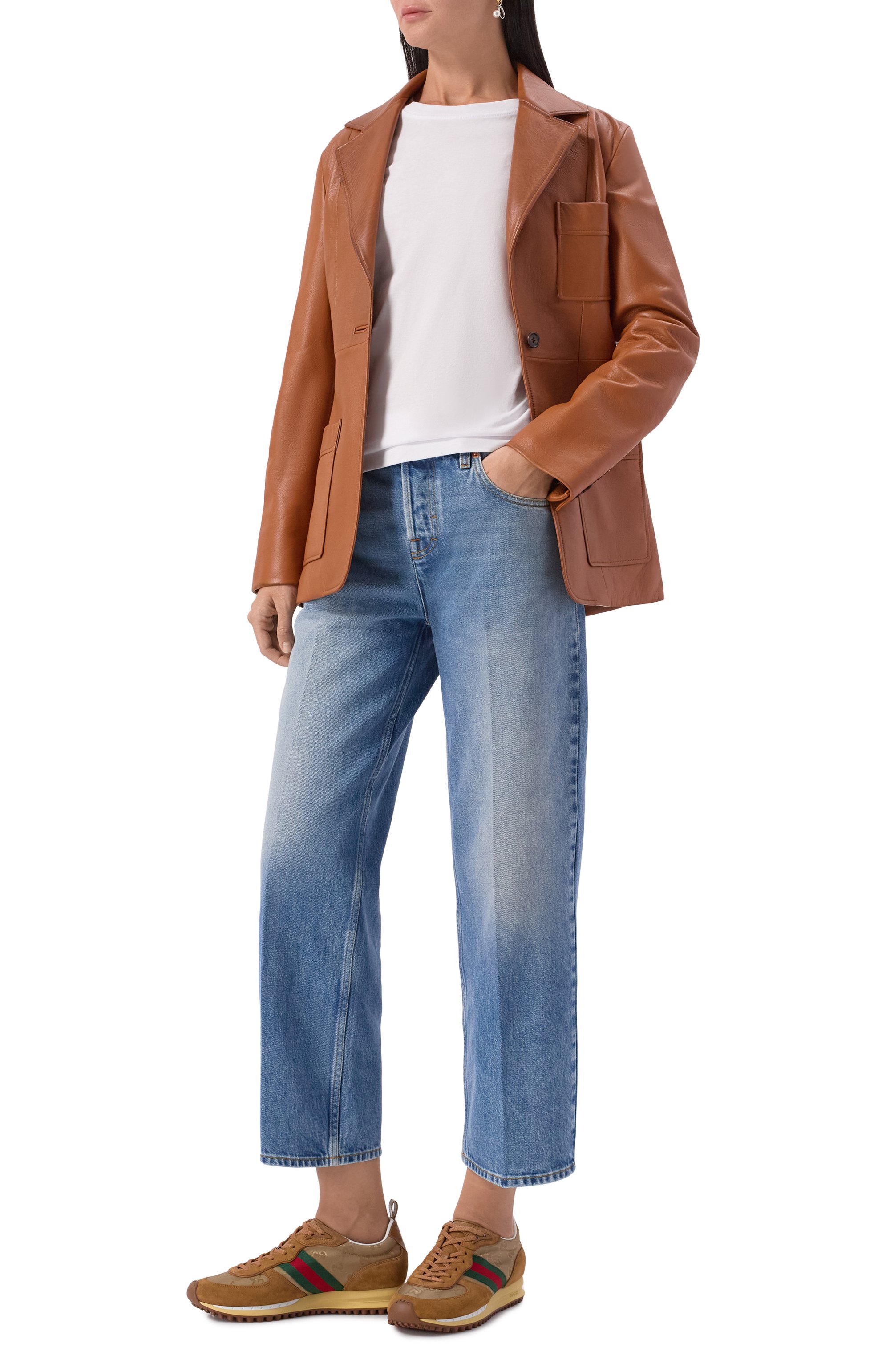 Комбинированные кроссовки re-motion GUCCI, арт. 840291/AAEZM, фото 3