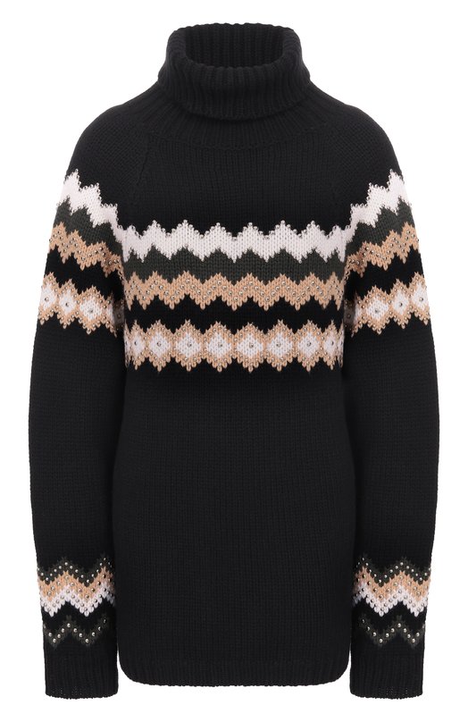 Свитер из шерсти и кашемира Elie Saab T0220EF25/CK010 Чёрный T0220EF25/CK010