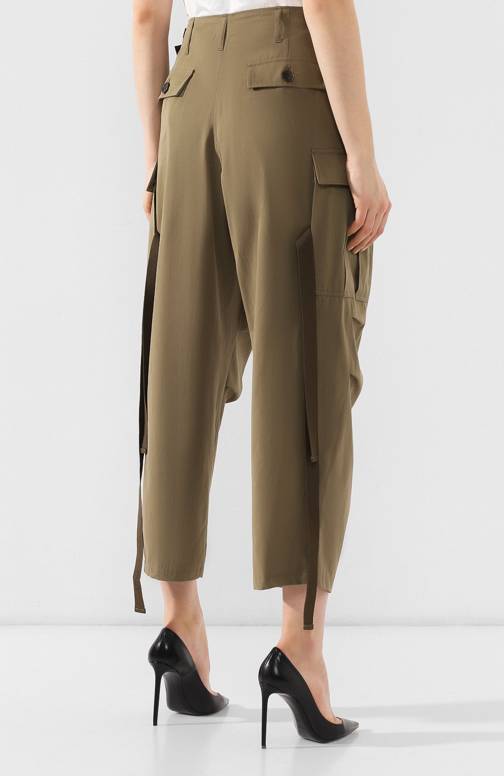 Хлопковые брюки GIVENCHY зеленого цвета по цене 79950 руб., арт. BW50CG11VJ, фото 4 Хлопковые брюки GIVENCHY, арт. BW50CG11VJ, фото 4