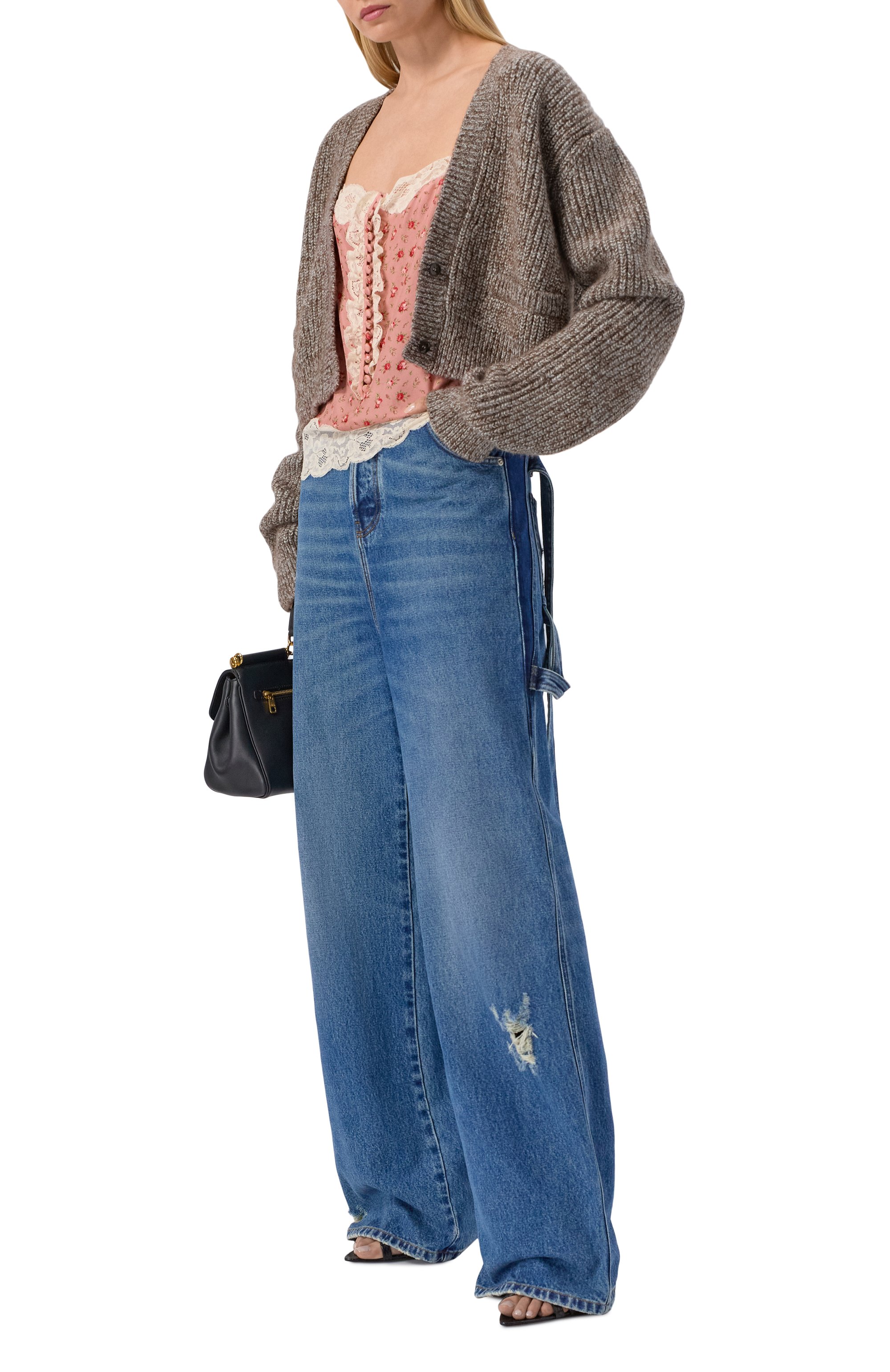 Топ из шелка и хлопка DOLCE & GABBANA, арт. F7BK5T/IS10J, фото 2