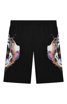 Детские хлопковые шорты MARCELO BURLON KIDS OF MILAN черного цвета, арт. 21E/B/MB/3251/0010/2-6Y | Фото 2 (Материал внешний: Хлопок; Мальчики Кросс-КТ: Шорты-одежда; Региональные ограничения белый список (Axapta Mercury): RU; Нос: Не проставлено; Материал сплава: Проставлено; Ростовк�а одежда: 6 лет | 116 см)