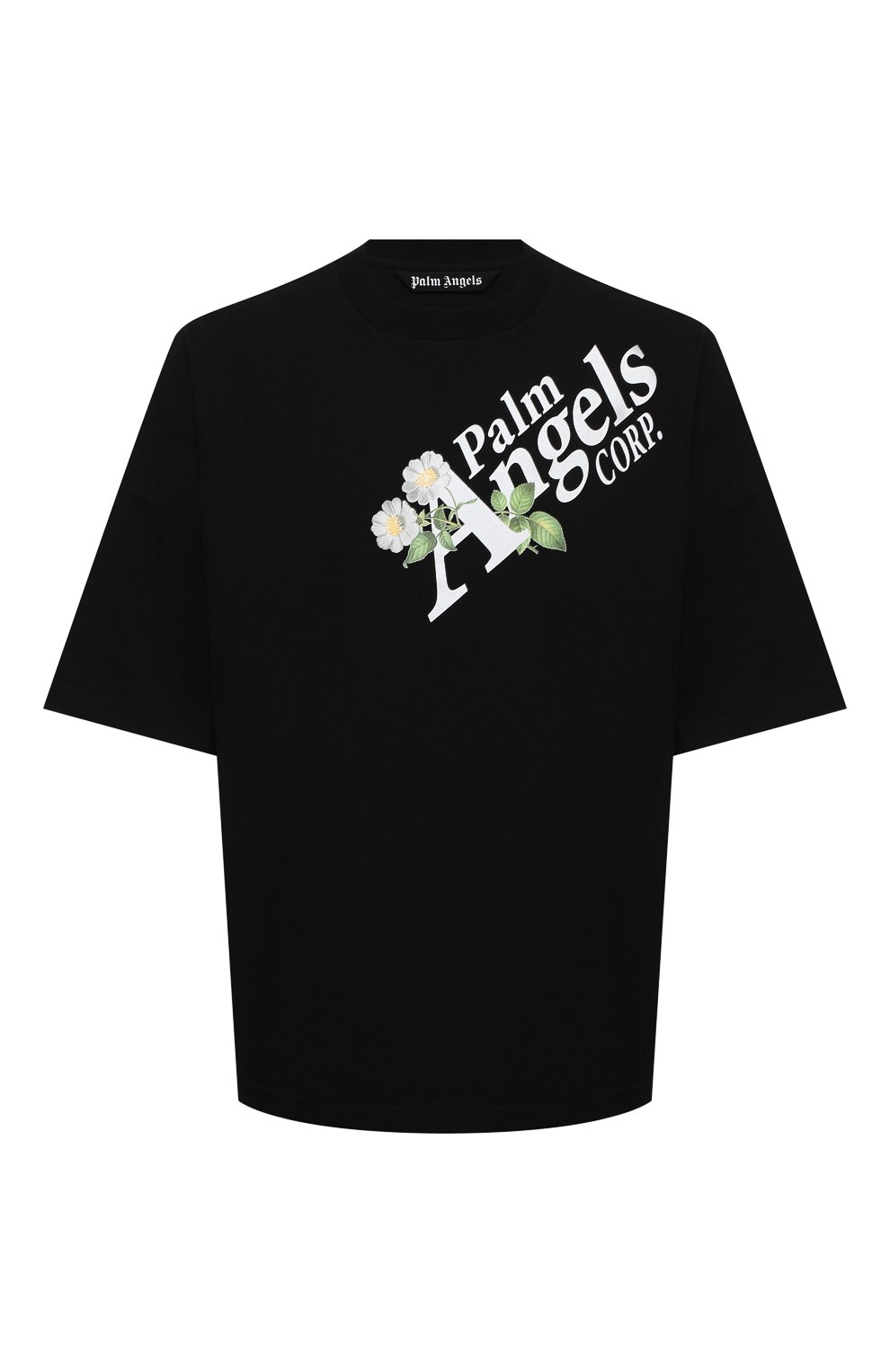 Хлопковая футболка PALM ANGELS, арт. PMAA041S21JER0041001, фото 1