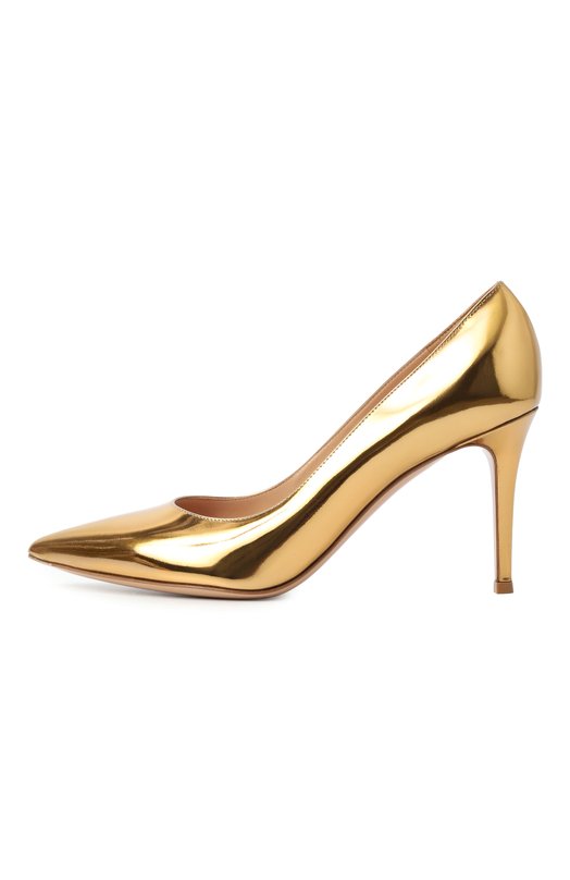 Кожаные туфли Gianvito 85 Gianvito Rossi G24580.85RIC.METMEK0 Золотой  G24580.85RIC.METMEK0 Фото 4