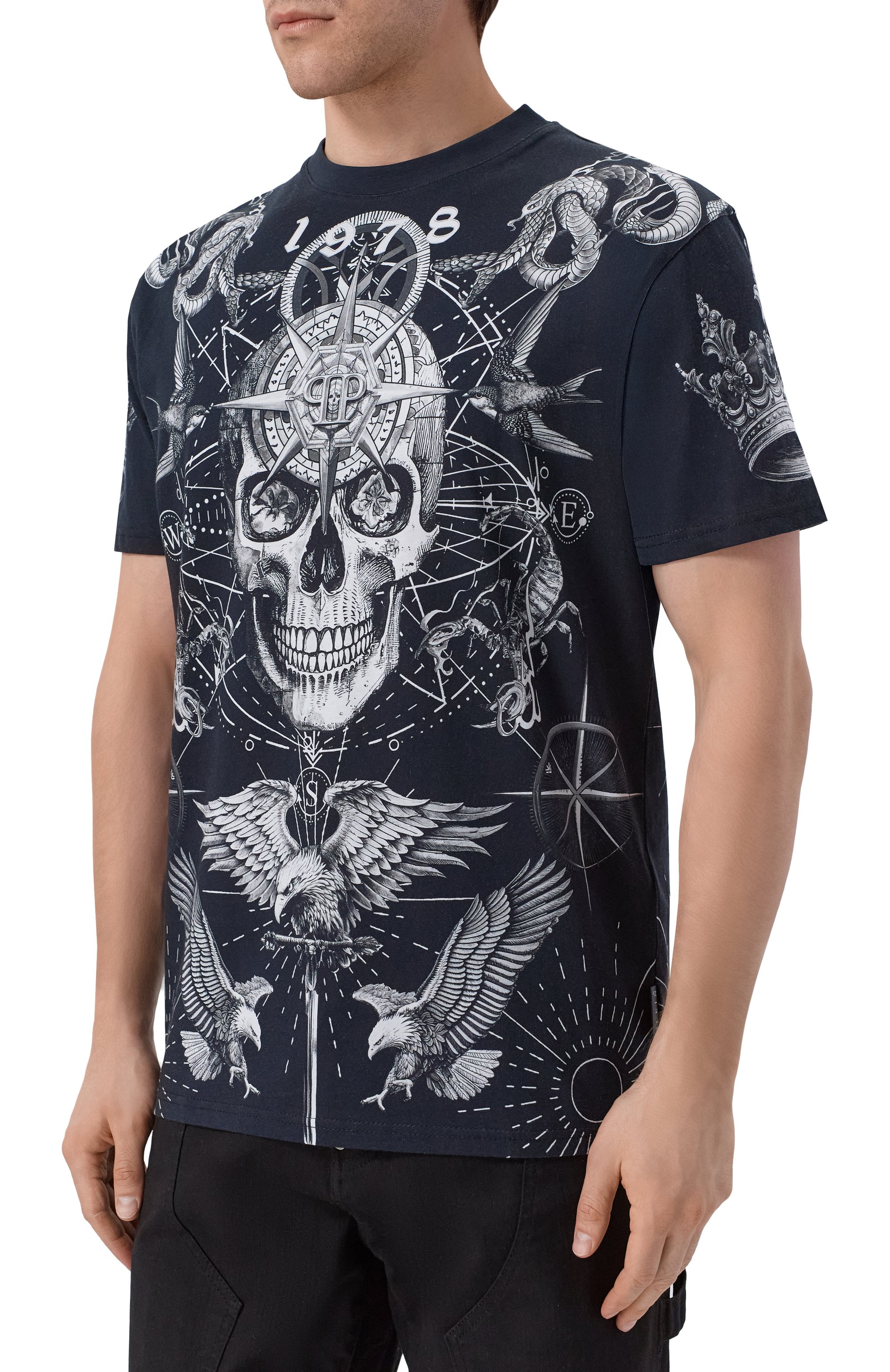 Хлопковая футболка PHILIPP PLEIN, арт. SAFC MTK8850 PJY002N, фото 3