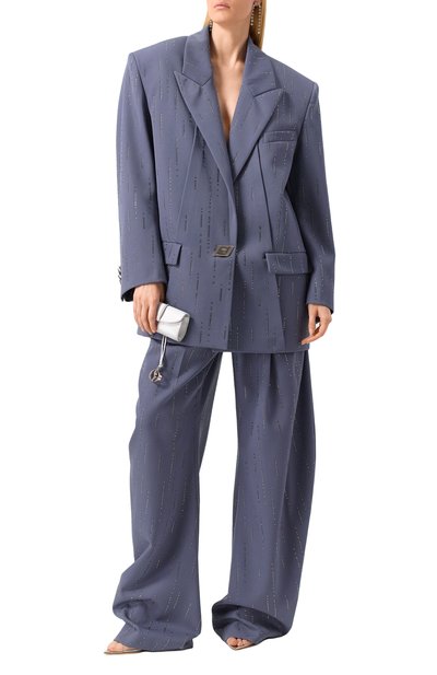 Шерстяной жакет с отделкой стразами THE ATTICO, арт. 247WCG65, фото 2