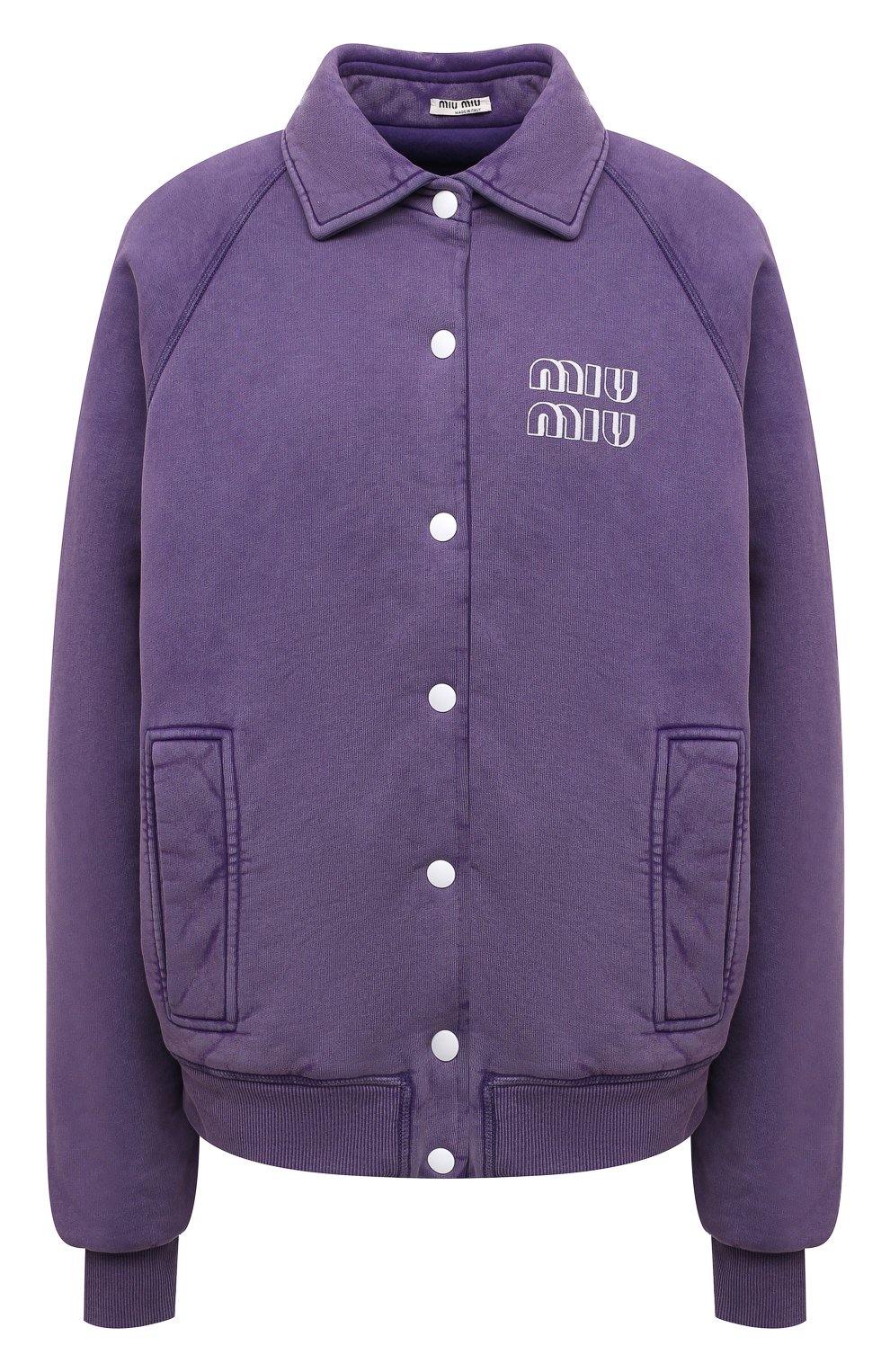 Хлопковый бомбер MIU MIU разноцветного цвета по цене 115000 руб., арт. MJL725-1IG3-F0014, фото 1 Хлопковый бомбер MIU MIU, арт. MJL725-1IG3-F0014, фото 1