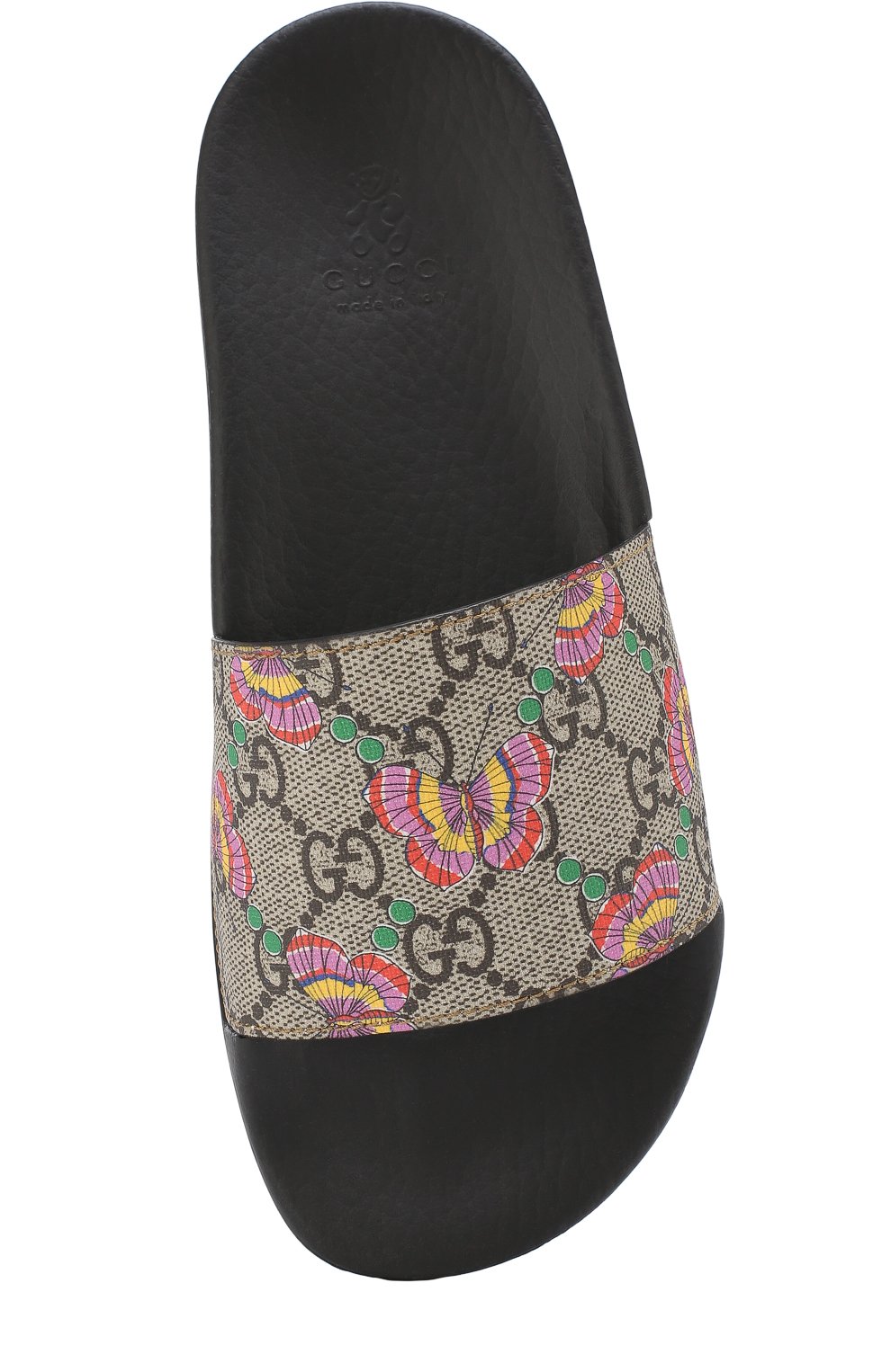 Кожаные шлепанцы с принтом GUCCI, арт. 508809/9KZ00, фото 4