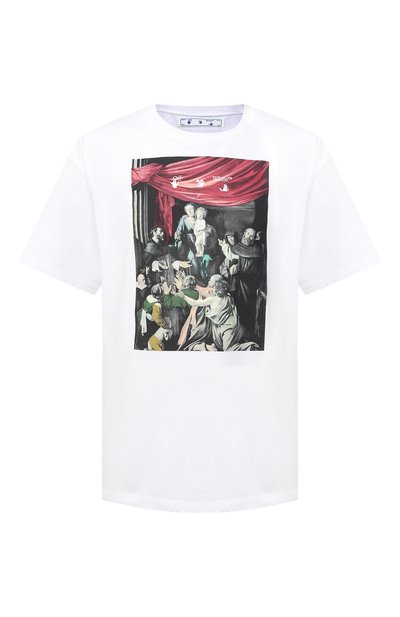 Хлопковая футболка OFF-WHITE, арт. 0MAA038E20JER0050110, фото 1