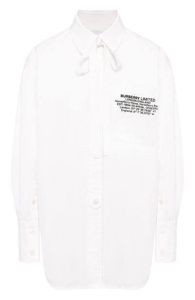 Женская хлопковая рубашка BURBERRY, арт. 8025901