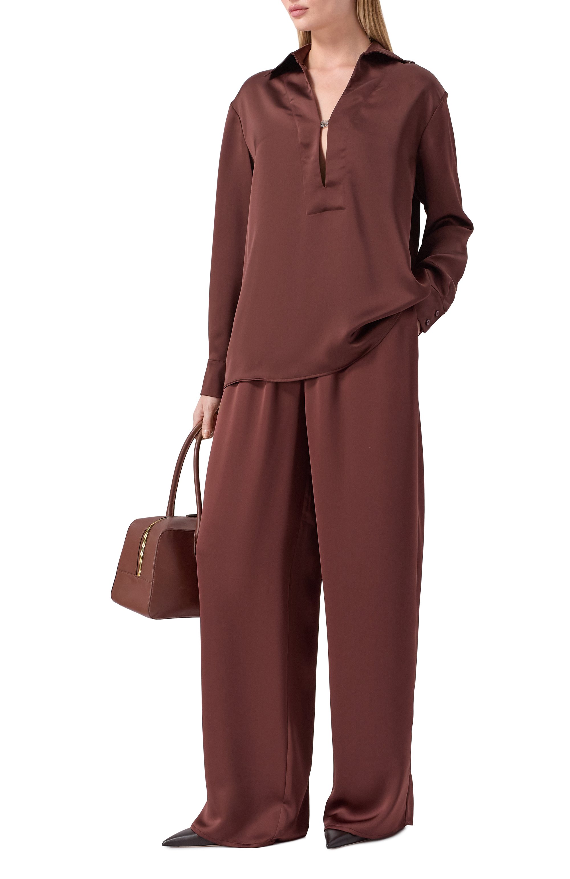 Атласные брюки HUGO, арт. 50545619, фото 2