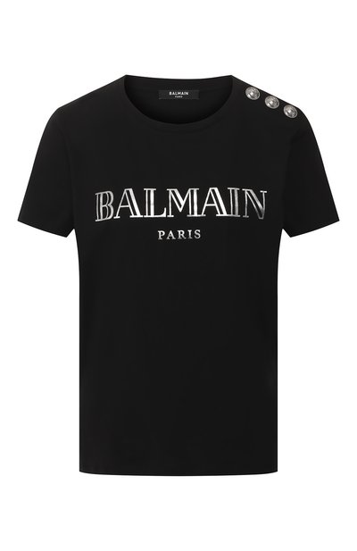 Женская хлопковая футболка BALMAIN, арт. TF11350/I366