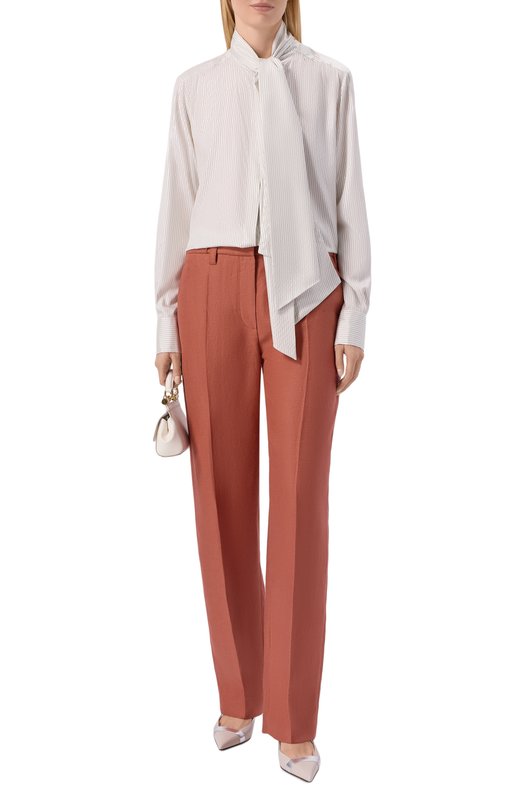 Шелковая блузка Kiton D38455K0973G Серый  D38455K0973G Фото 2