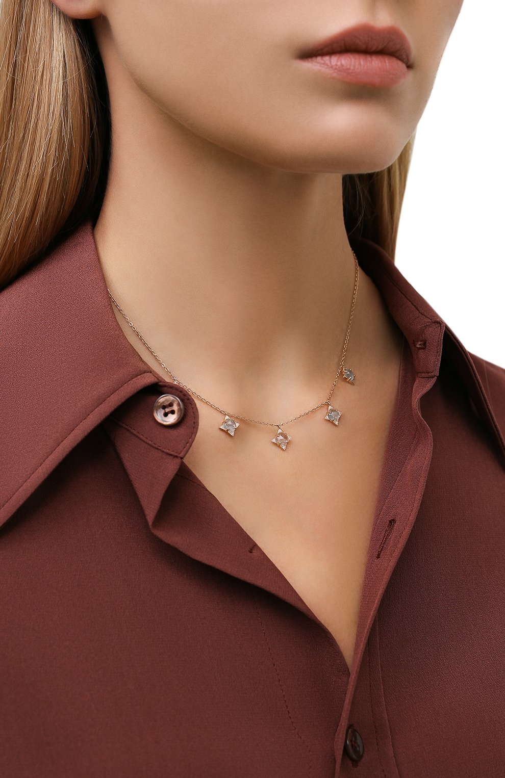 Серебряное ожерелье с аквамарином MOONKA, арт. tr-nl-aqm, фото 2