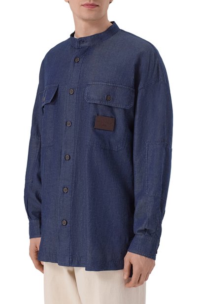 Рубашка из лиоцелла и хлопка EMPORIO ARMANI, арт. EM005495/AF25156, фото 3