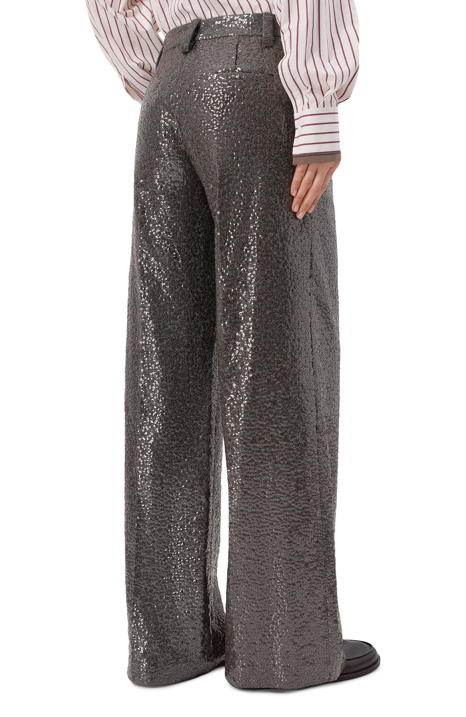 Шерстяные брюки BRUNELLO CUCINELLI, арт. ME226P9363, фото 4