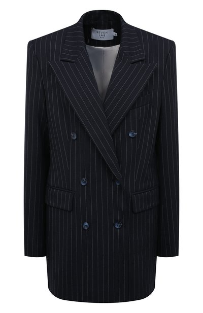 Женский жакет из вискозы SEVEN LAB, арт. JOVN pinstripes navy