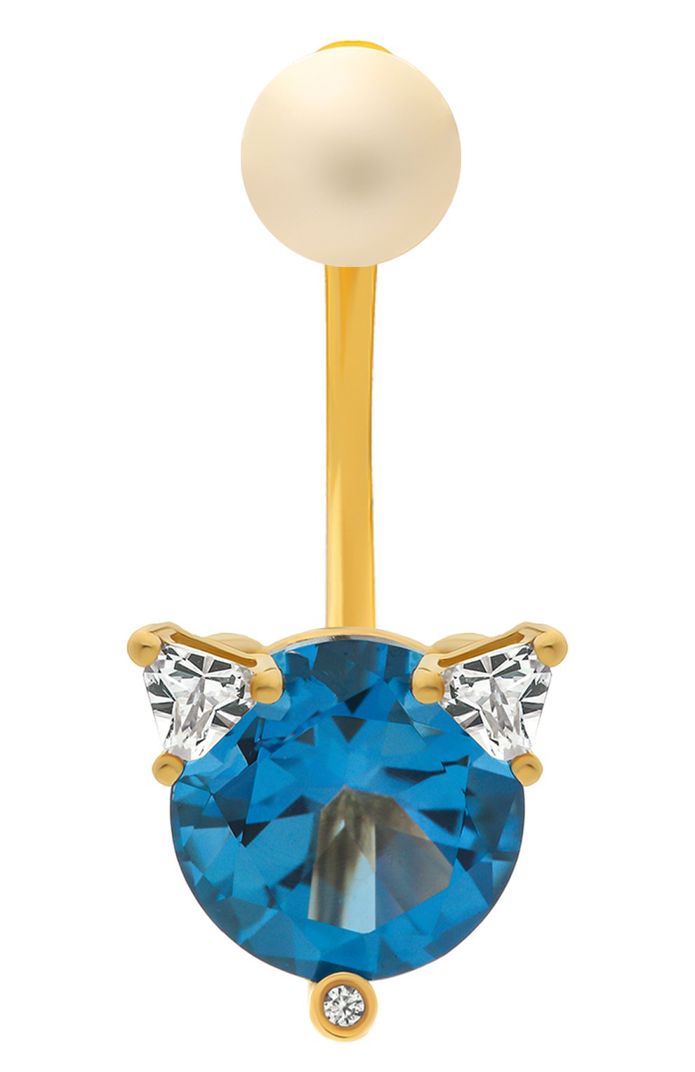 Серьга DELFINA DELETTREZ бесцветного цвета по цене 208000 руб., арт. MGT5001.E(BLUE), фото 1 Серьга DELFINA DELETTREZ, арт. MGT5001.E(BLUE), фото 1