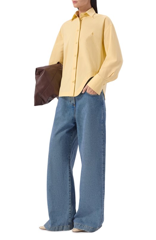 Хлопковая рубашка The Attico 260WCH00014/CCC052AA Жёлтый  260WCH00014/CCC052AA Фото 2