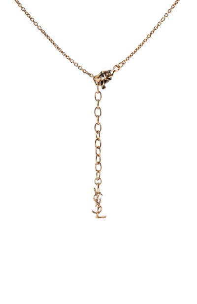 Колье SAINT LAURENT золотого цвета по цене 99500 руб., арт. A0035I/Y1500, фото 4 Колье SAINT LAURENT, арт. A0035I/Y1500, фото 4