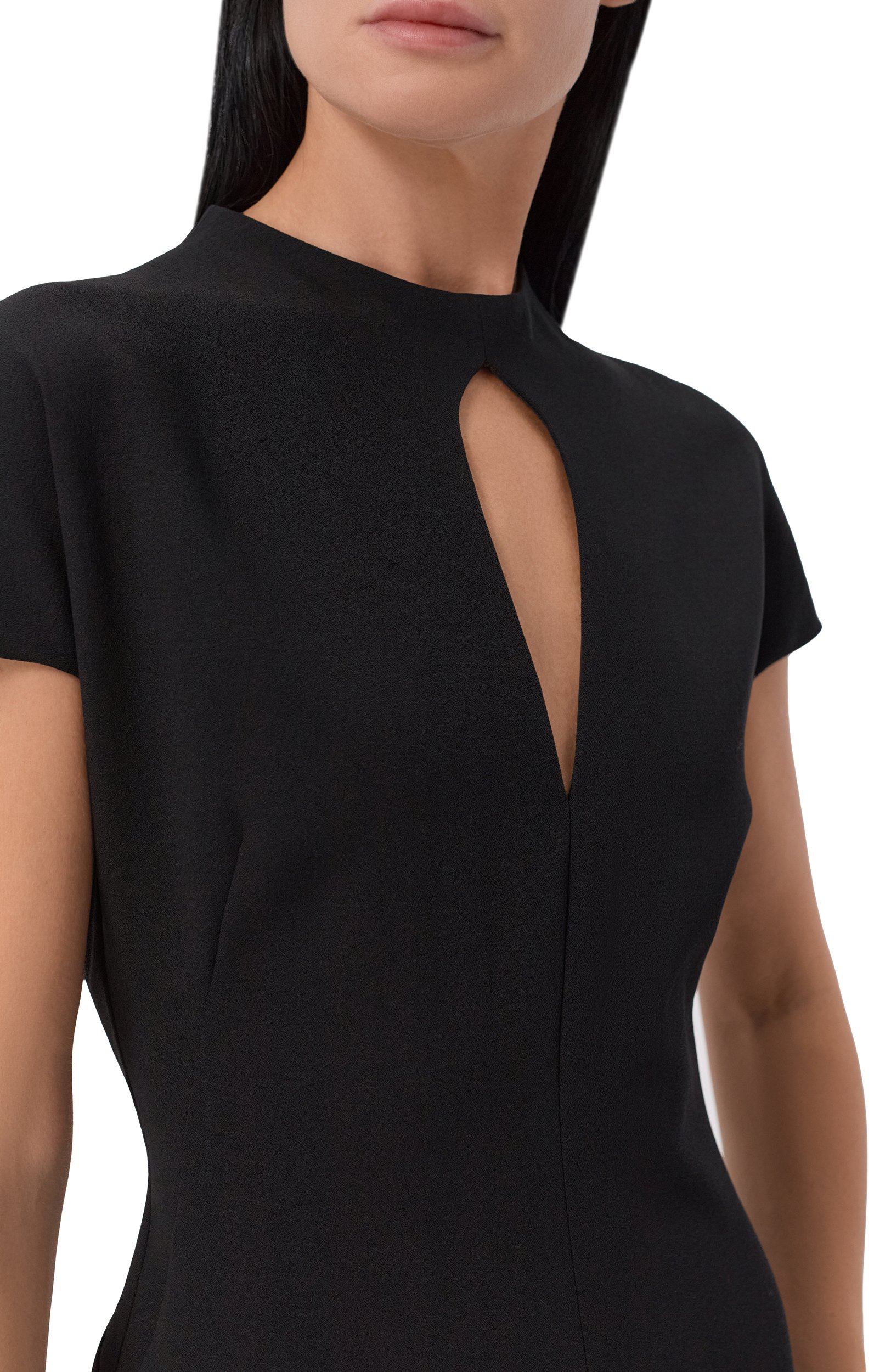 Шерстяное платье JIL SANDER черного цвета по цене 279000 руб., арт. J02CT0640/J40356, фото 4 Шерстяное платье JIL SANDER, арт. J02CT0640/J40356, фото 4