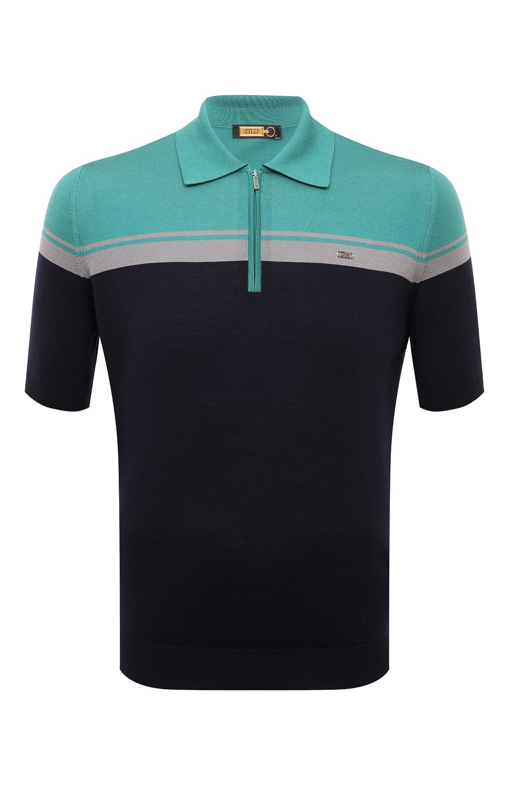 Поло из шелка и хлопка ZILLI, арт. MBZ-PZ152-BEAH1/MC01, фото 1
