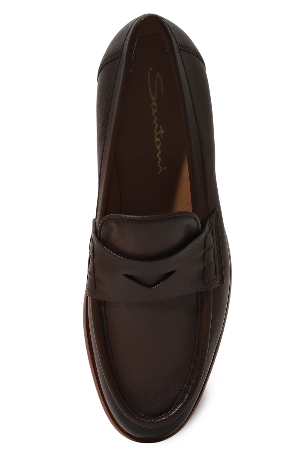 Кожаные пенни-лоферы SANTONI, арт. WUQG59462BJ2NLGA, фото 6
