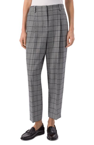 Шерстяные брюки WINDSOR черно-белого цвета по цене 58100 руб., арт. 52 DH711V 10019854, фото 3 Шерстяные брюки WINDSOR, арт. 52 DH711V 10019854, фото 3