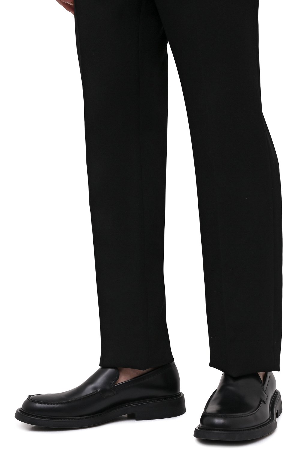 Кожаные лоферы BOTTEGA VENETA черного цвета по цене 38450 руб., арт. 651313/V00H0, фото 3 Кожаные лоферы BOTTEGA VENETA, арт. 651313/V00H0, фото 3