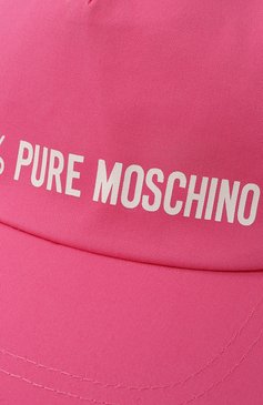 Детская хлопковая бейсболка MOSCHINO фуксия цвета, арт. HSX01N/L0A00 | Фото 3 (Материал: Текстиль, Хлопок; Материал сплава: Проставлено; Нос: Не проставлено)