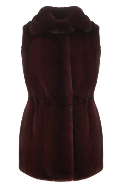 Женский жилет из норки MVST, арт. M045/MINK BORDEAUX