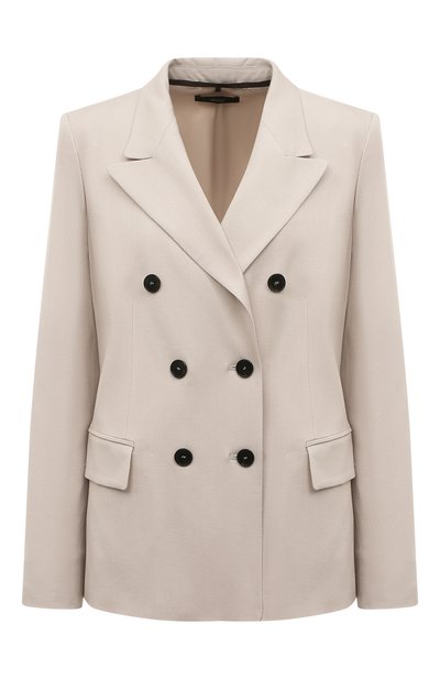 Жакет из вискозы и шерсти WINDSOR светло-серого цвета по цене 75500 руб., арт. 52 DS807 10014126, фото 1 Жакет из вискозы и шерсти WINDSOR, арт. 52 DS807 10014126, фото 1