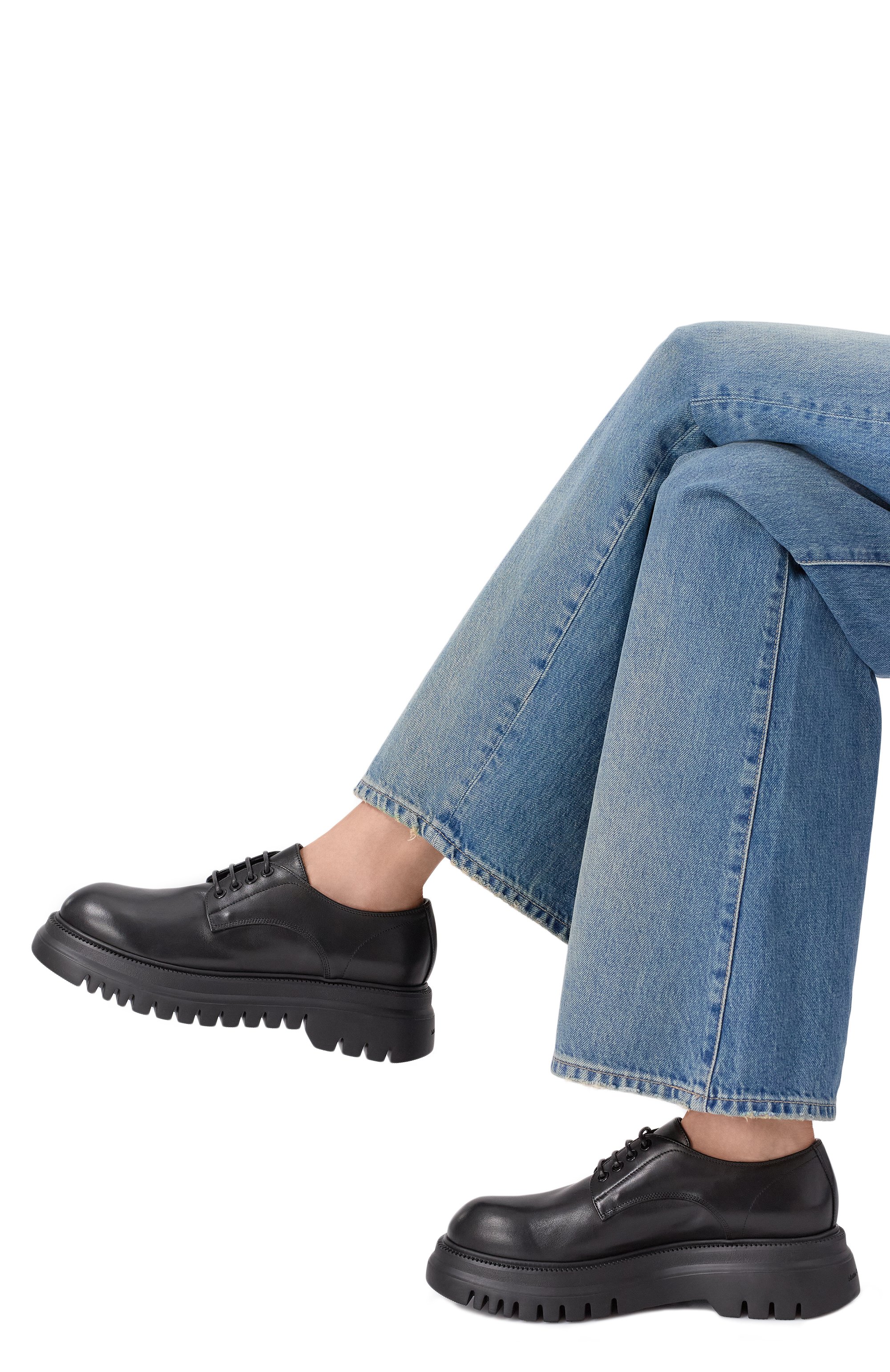 Кожаные дерби MATTIA CAPEZZANI черного цвета по цене 53550 руб., арт. W311/VITELL0, фото 2 Кожаные дерби MATTIA CAPEZZANI, арт. W311/VITELL0, фото 2