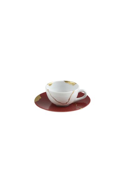 Кофейная чашка с блюдцем kintsugi rouge empereur BERNARDAUD, арт. 1977/21509