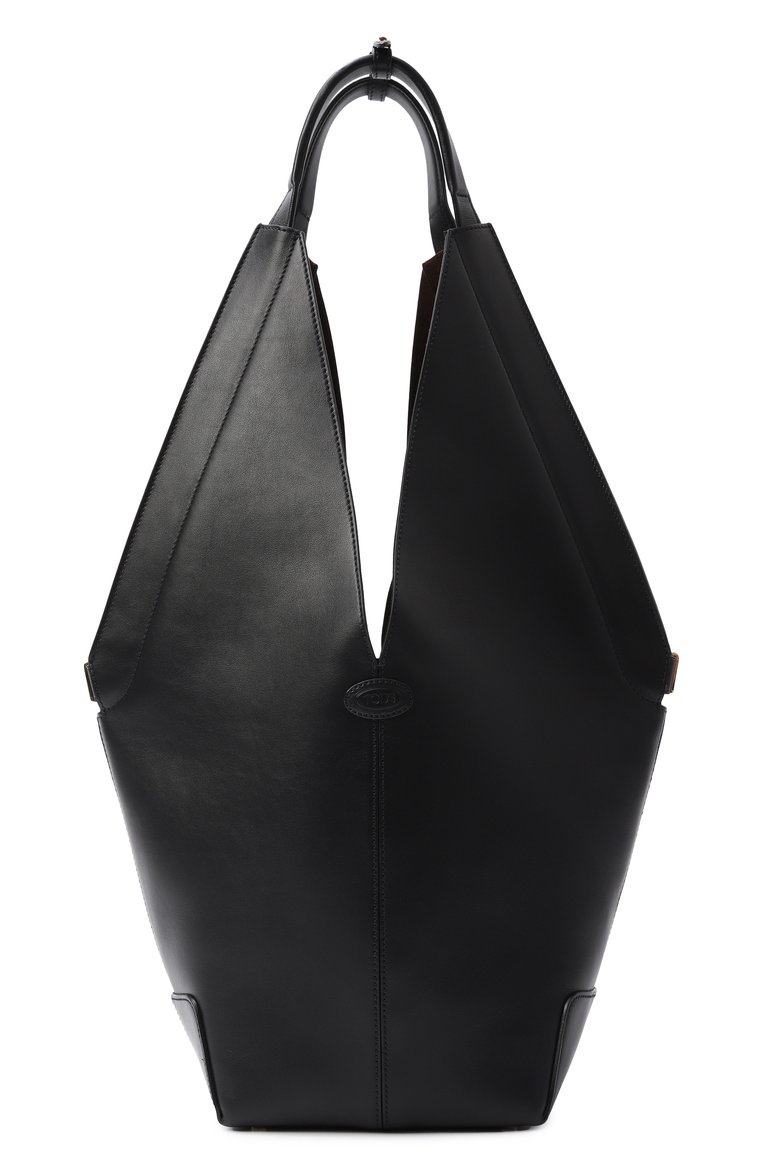 Женская сумка-тоут di folio small TOD’S черного цвета, арт. XBWDBMET200UPP | Фото 1 (Материал: Натуральная кожа; Размер: small; Автоматизация состава: Проставлено; Автоматизация ТО: Проставлено)