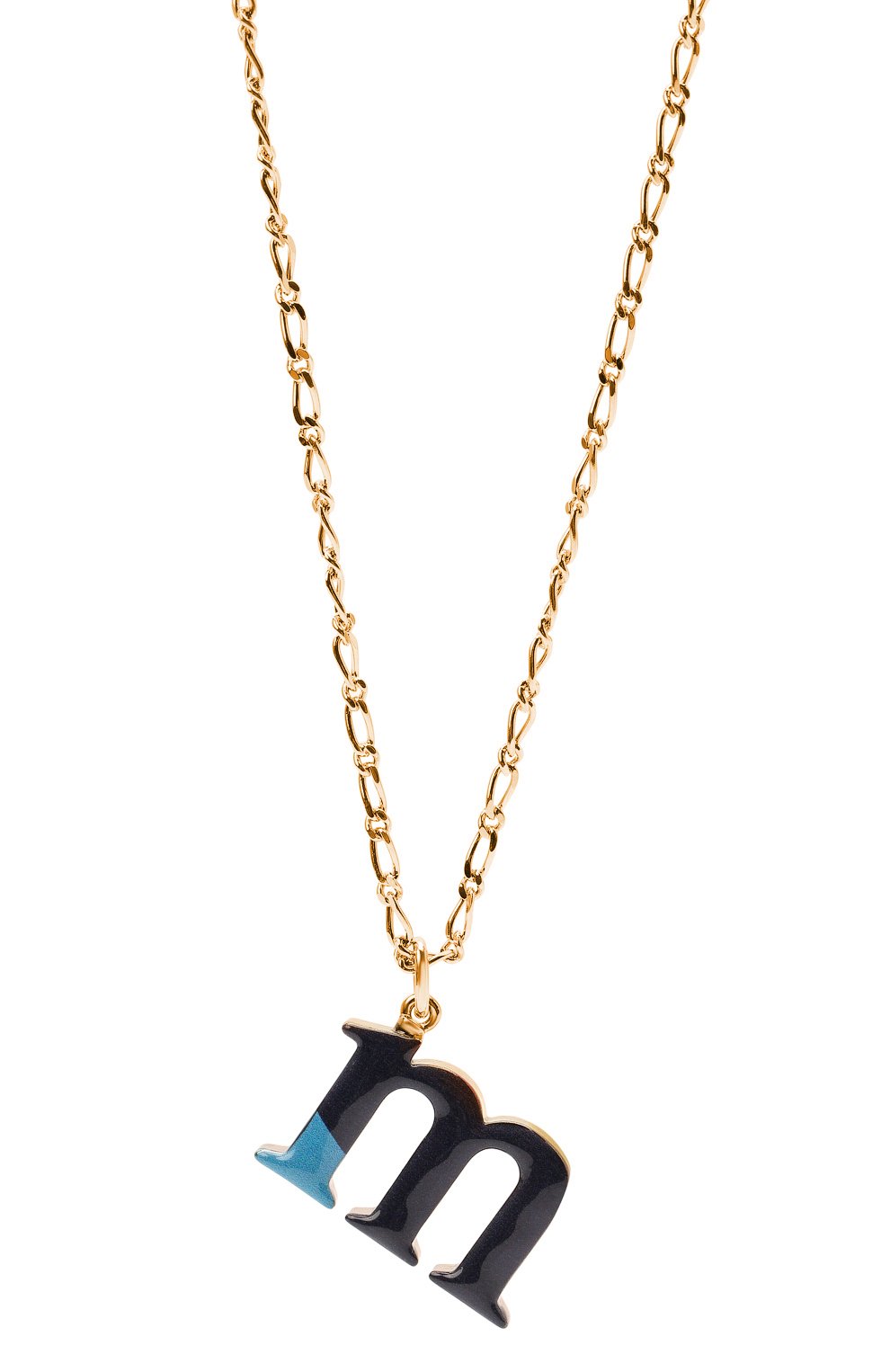 Кулон на цепочке alphabet m CHLOÉ синего цвета по цене 59300 руб., арт. CHC22SF04MBLQ, фото 3 Кулон на цепочке alphabet m CHLOÉ, арт. CHC22SF04MBLQ, фото 3