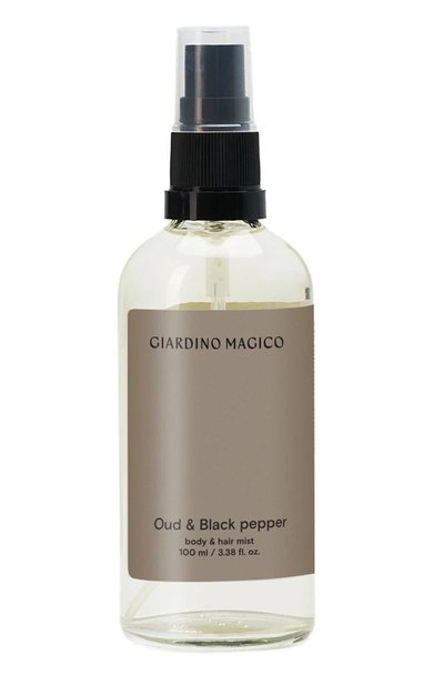 Мужской парфюмированный мист для тела и волос oud &amp; black pepper (100ml) GIARDINO MAGICO, арт. 4640200326997