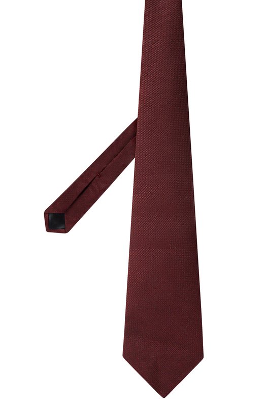 Галстук из шерсти и шелка Zilli CRAV2BM0330VZMG00 Бордовый  CRAV2BM0330VZMG00 Фото 3
